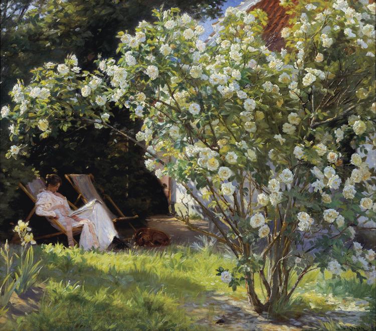 Peder Severin Kroyer Roses Garden in Skagen (nn02) France oil painting art